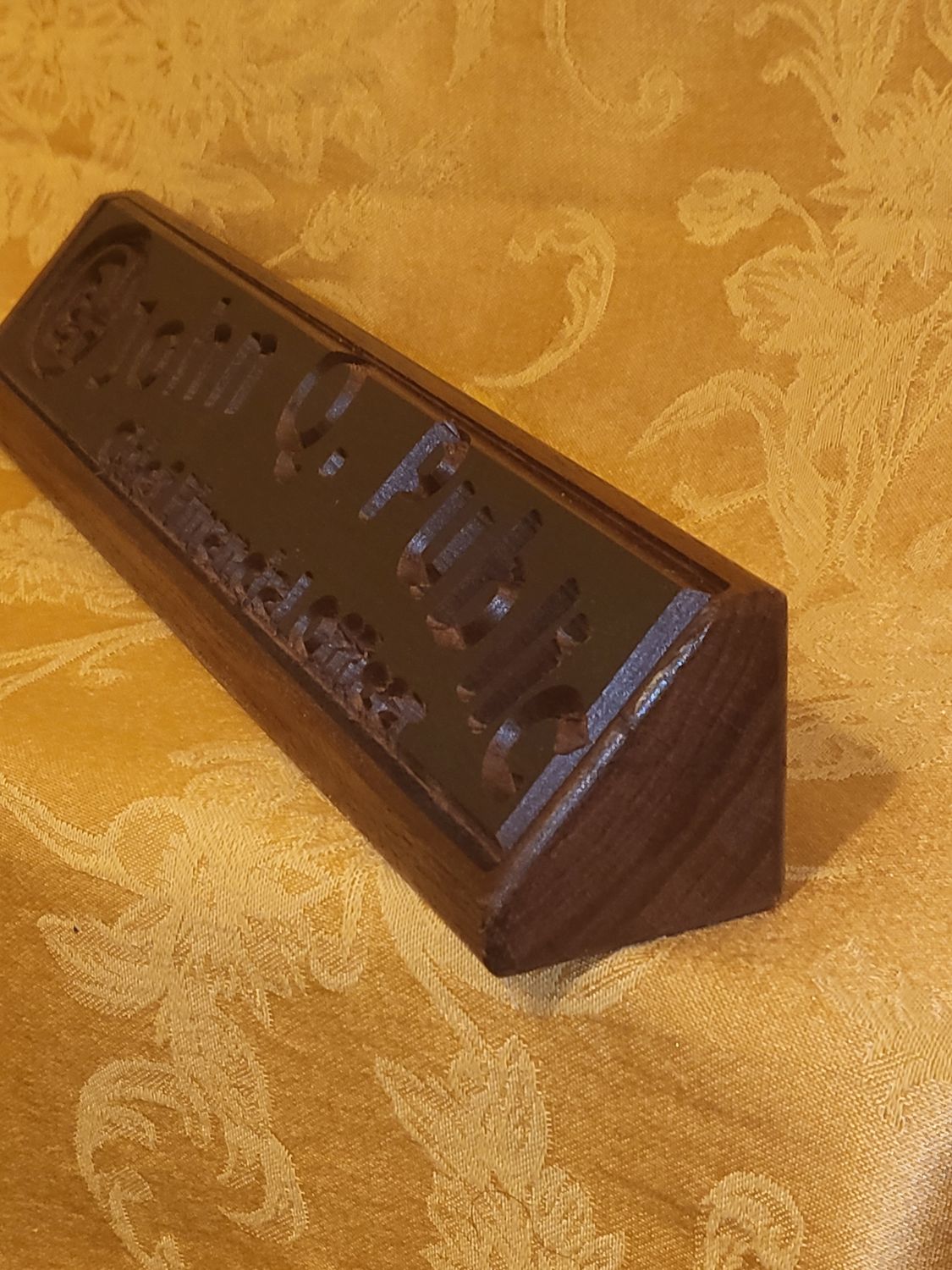 Desktop Name Plate / Desk Wedge PN 1041