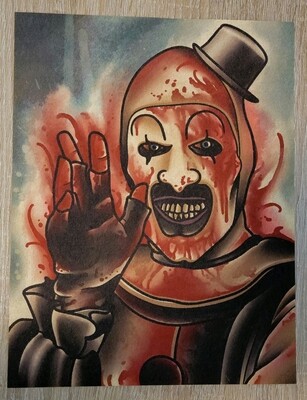 Art The Clown Terrifier Flash Print