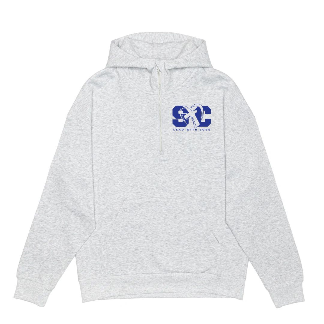 HERO-4220 Unisex Drop Shoulder 1/2 Zip Hoodie