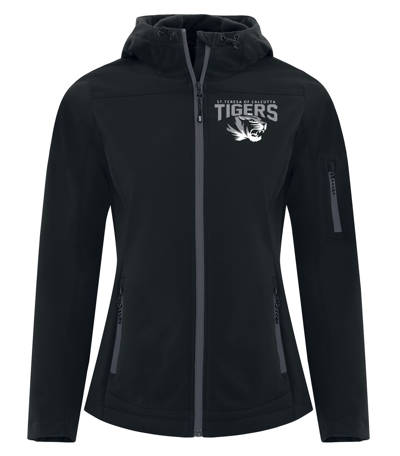 COAL HARBOUR® EVERYDAY HOODED WATER REPELLENT STRETCH SOFT SHELL LADIES' JACKET. L7605
