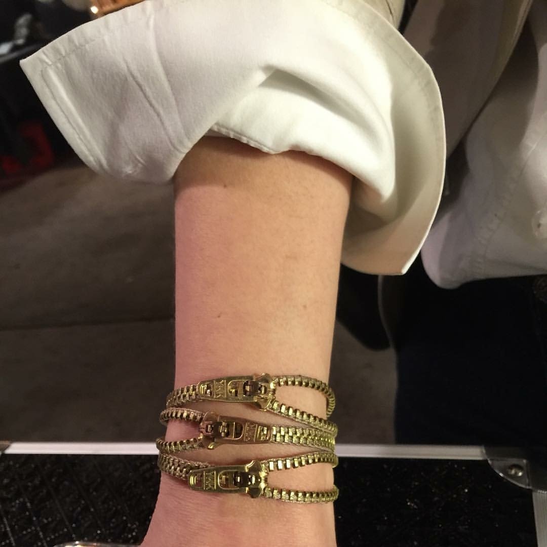 Triple zipper bracelet