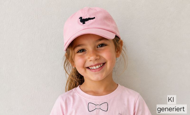 Kids Cap rosa mit Papagoy, Gildefest - StickBina