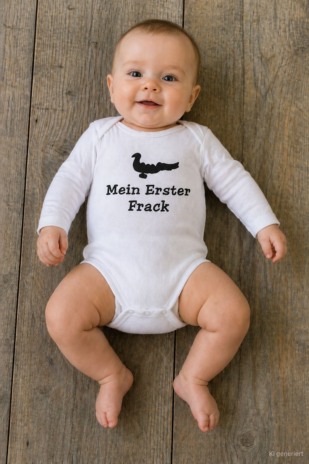 Babybody bestickt Babybody bestickt "Mein 1. Frack" Papagoy, Gildefest - StickBina