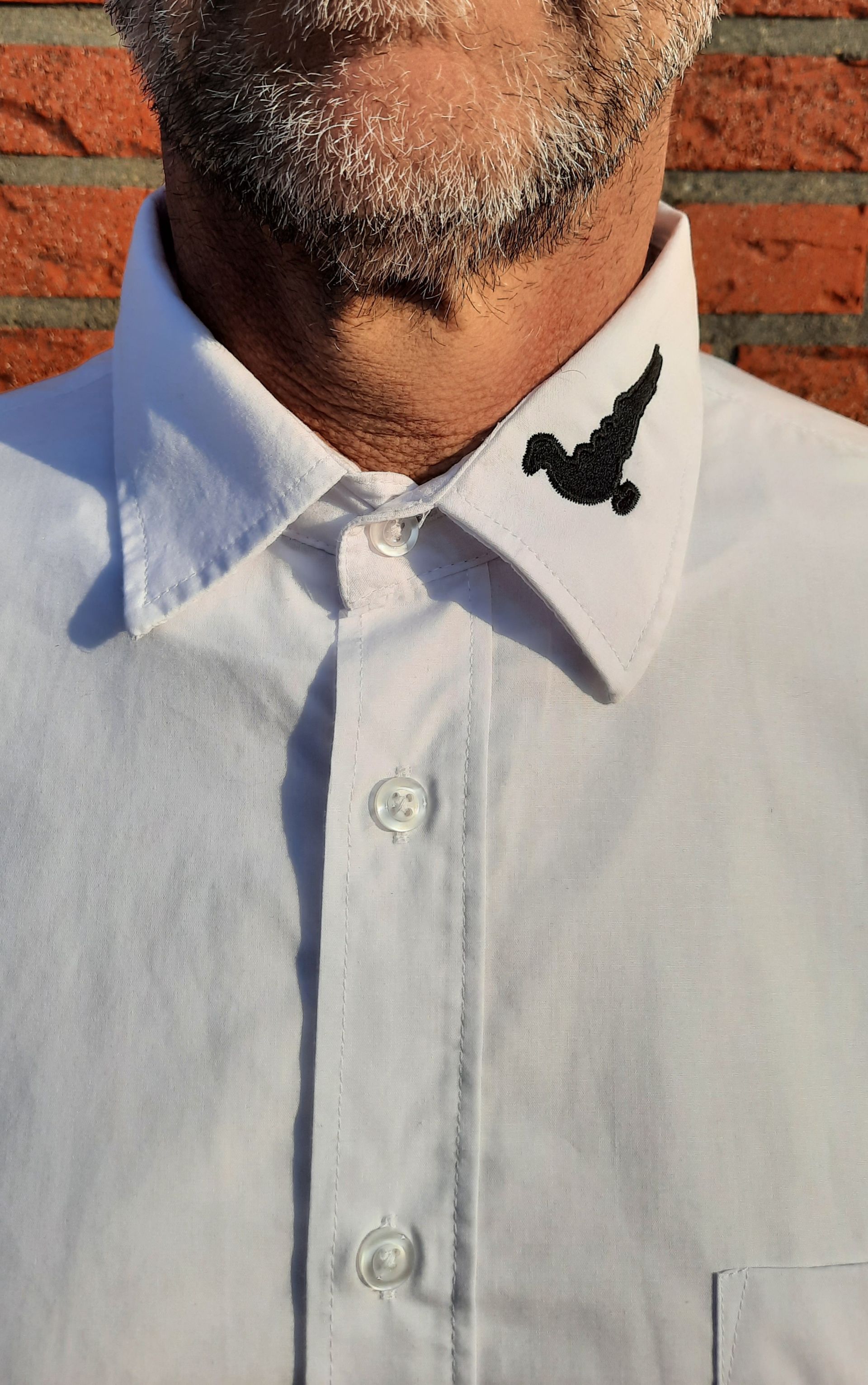 Hemd, Papagoy vollstick am Kragen, Gildefest -StickBina