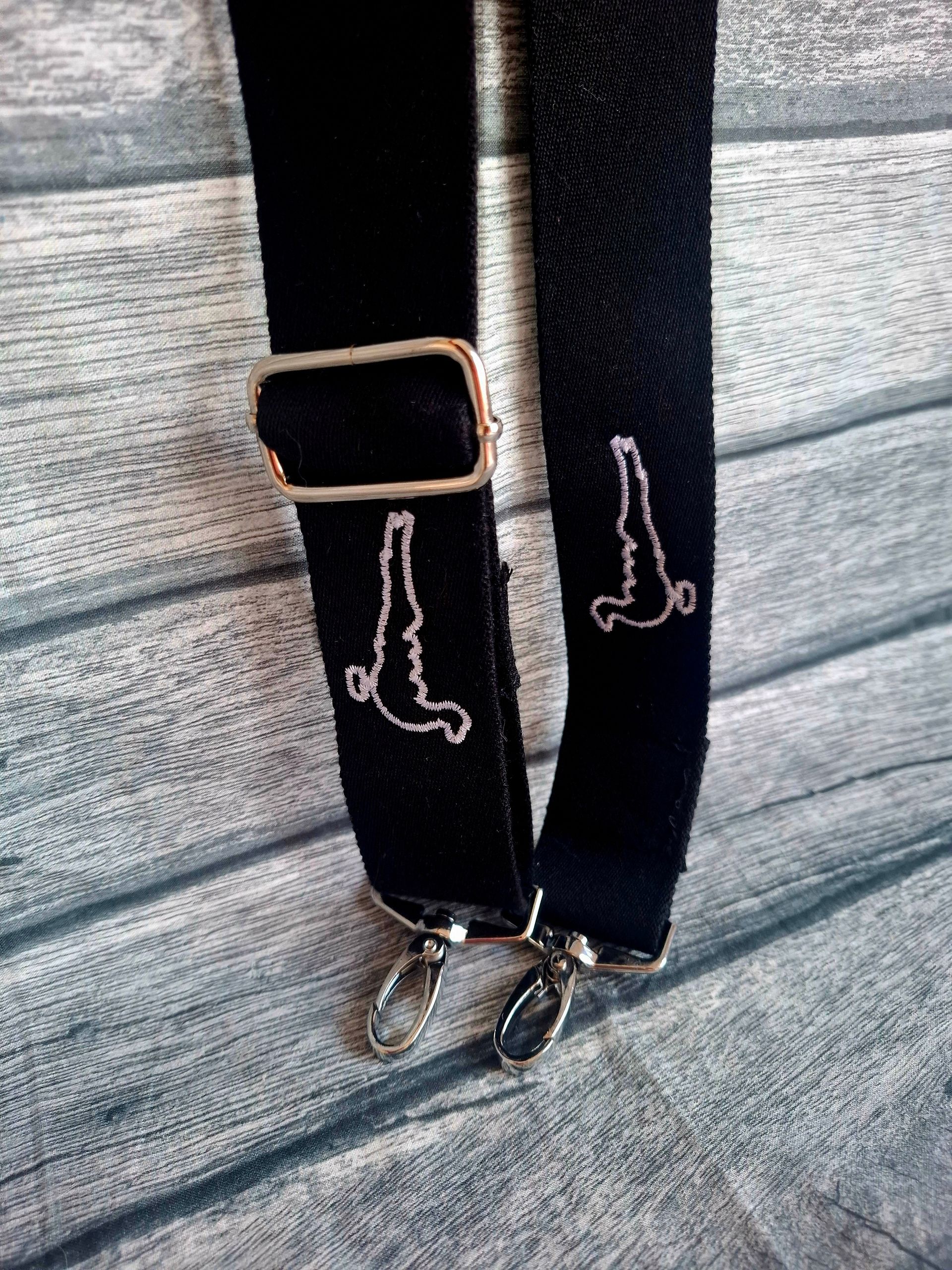 Taschenträgergurt bestickt mit Papagoy, Gildefest - StickBina