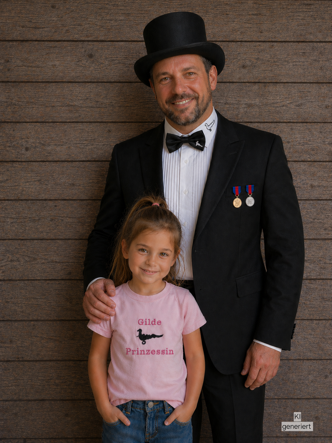 Kinder T-Shirt rosa, bestickt mit Papagoy, Mädchen - StickBina