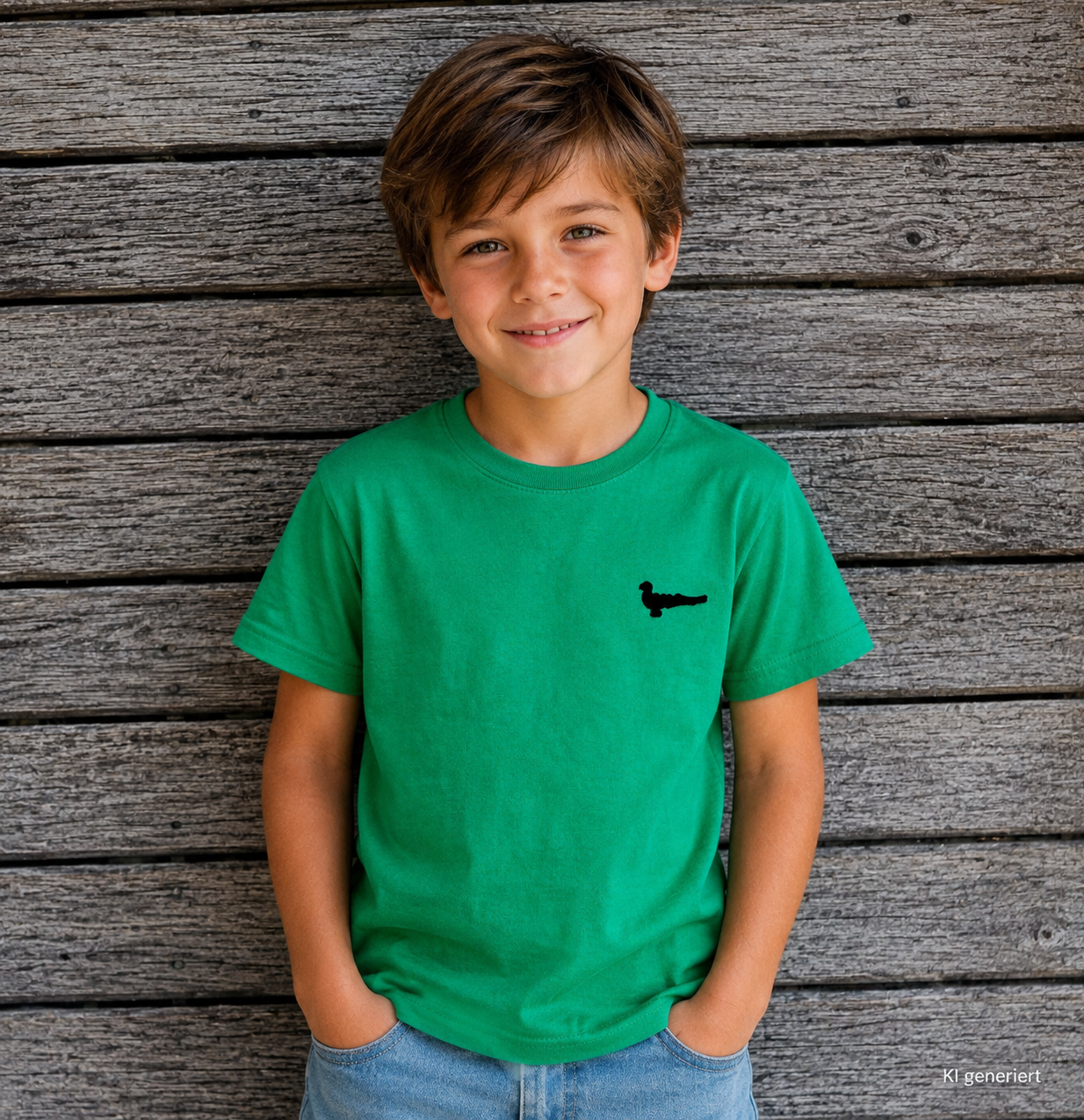 Kinder Gilde T-Shirt rosa, blau, grün, bestickt mit Papagoy &, Junge / Mädchen- StickBina