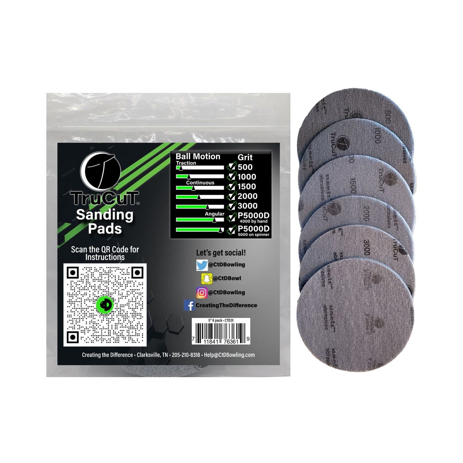 Trucut Sanding Pad Pack 5'