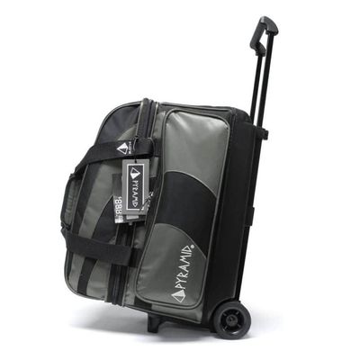 Pyramid Path Pro Deluxe Double Roller Bag Black/Silver Pyramid Path Pro Deluxe Double Roller Bag Black/Silver