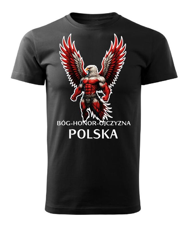 Koszulka patriotyczna - BÓG HONOR OJCZYZNA