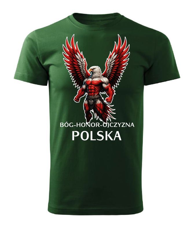 Koszulka patriotyczna - BÓG HONOR OJCZYZNA