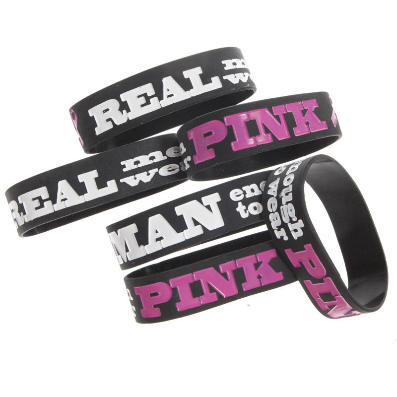 Real Men Wear Pink Silicone Bracelet