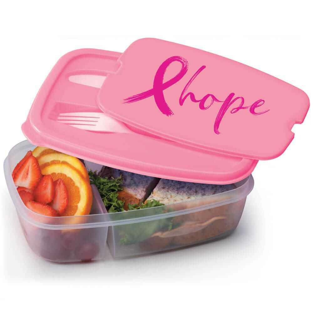 Hope  Reusable 2 - Compartment Food Container with Utensils