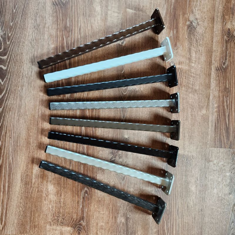 Hammered Style Powder Coated 1" Metal Square Post Legs