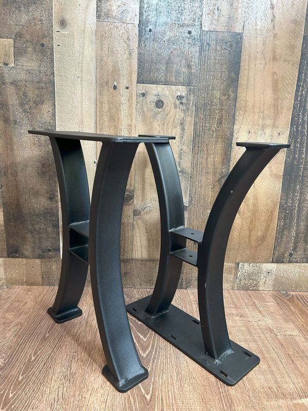 Heavy Duty Curved Beam Style American Made Table Legs (Set Of Two)