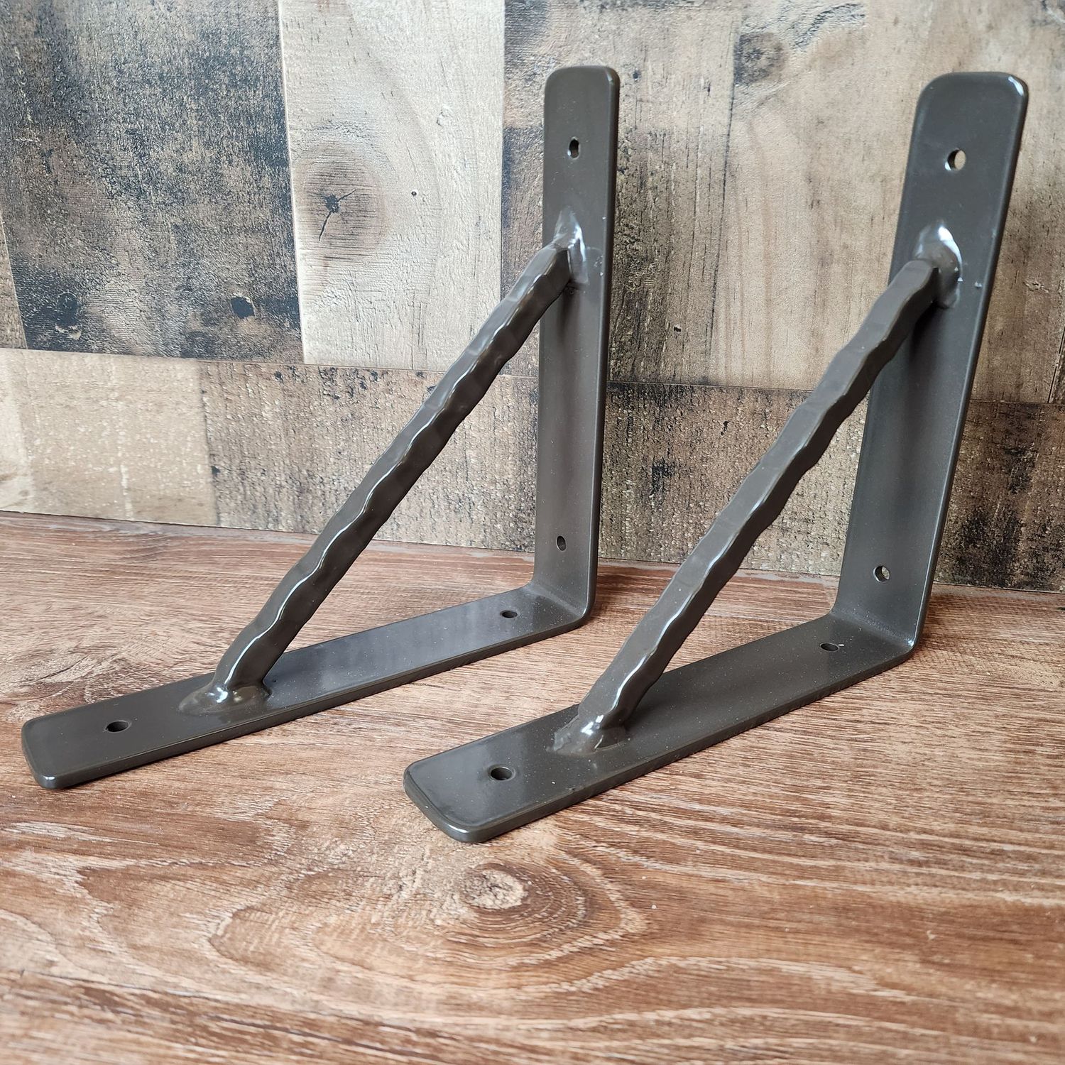 Heavy Duty Metal Decorative Shelf Brackets - Powder Coated - Free Shipping