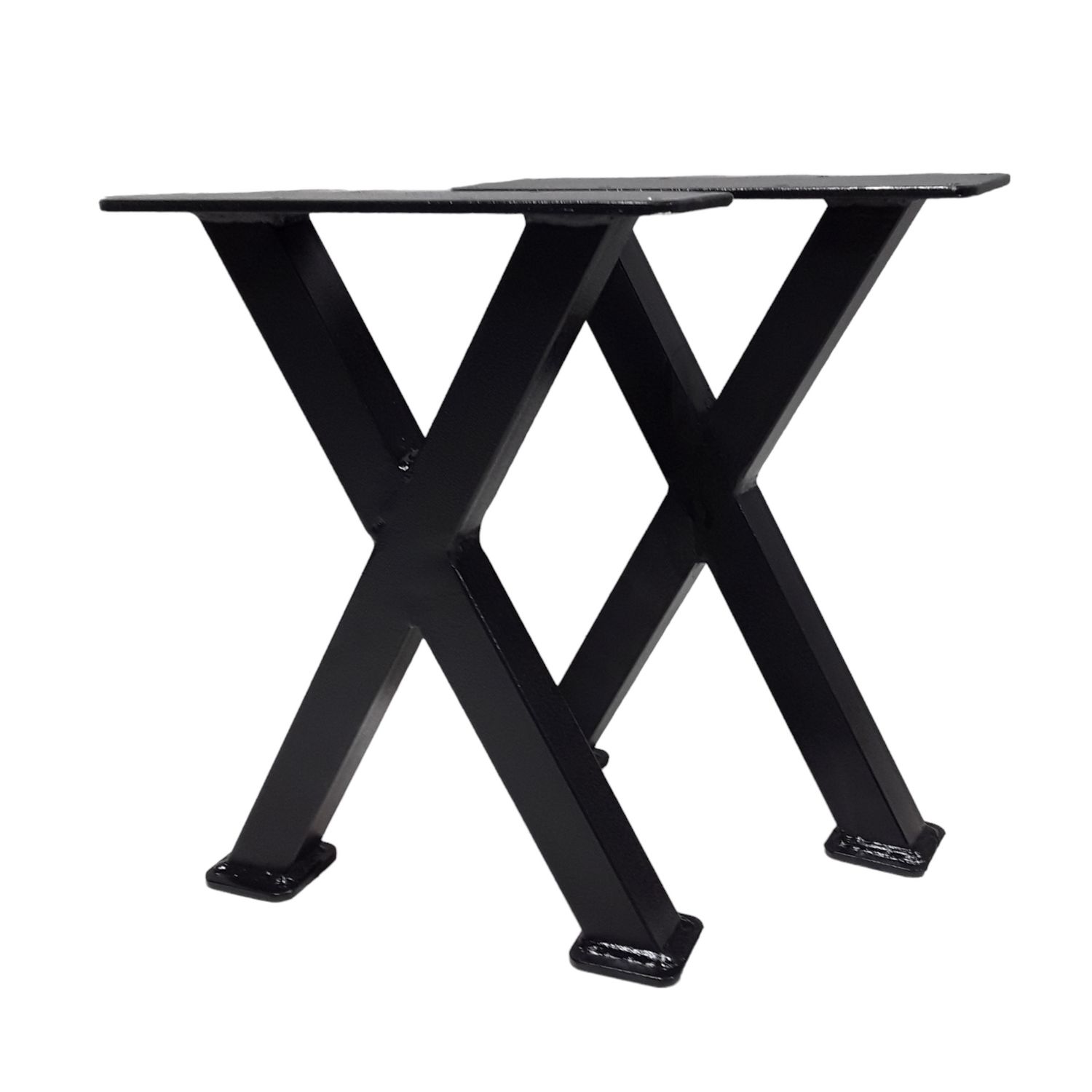 X-style Metal Table Legs | Set of 2 | Adjustable leg levelers | Modern Industrial Legs | Metal Table Legs | Steel Legs