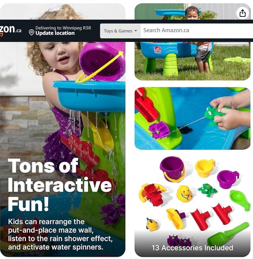 Step2 Rain Showers Splash Pond Water Table - 874600