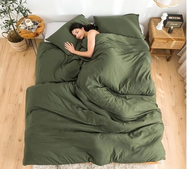 COTTEBED Warm but Lightweight Ultra-Soft Fleece Sherpa Bedding Comforter Set Queen Size Double Bed,