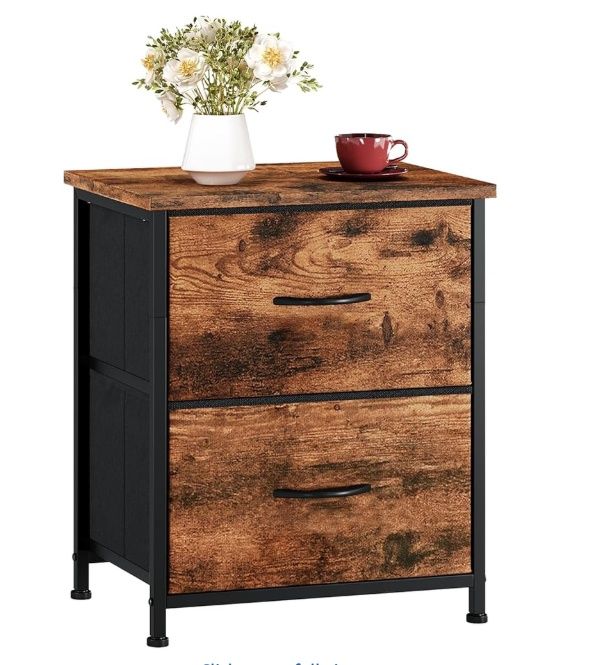 Somdot Black Nightstand