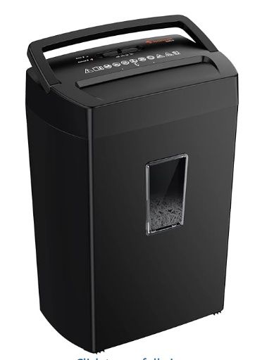 Bonsaii 12-Sheet Cross Cut Paper Shredder