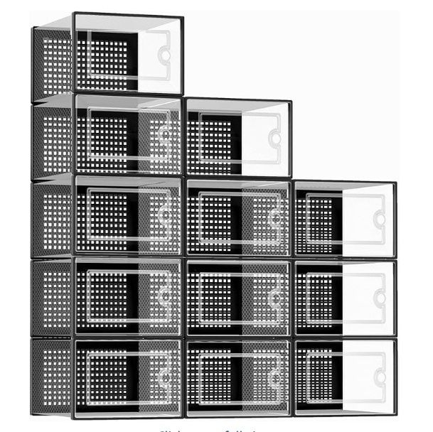 Kuject Large Crystal Clear Shoe Storage Box