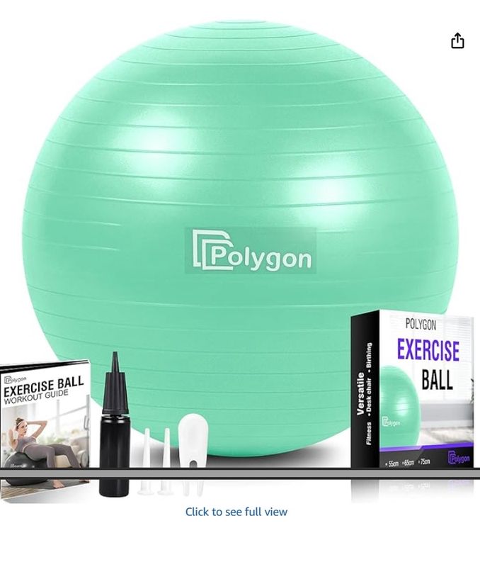 Polygon Exercise Ball, Professional Grade Anti-Burst
