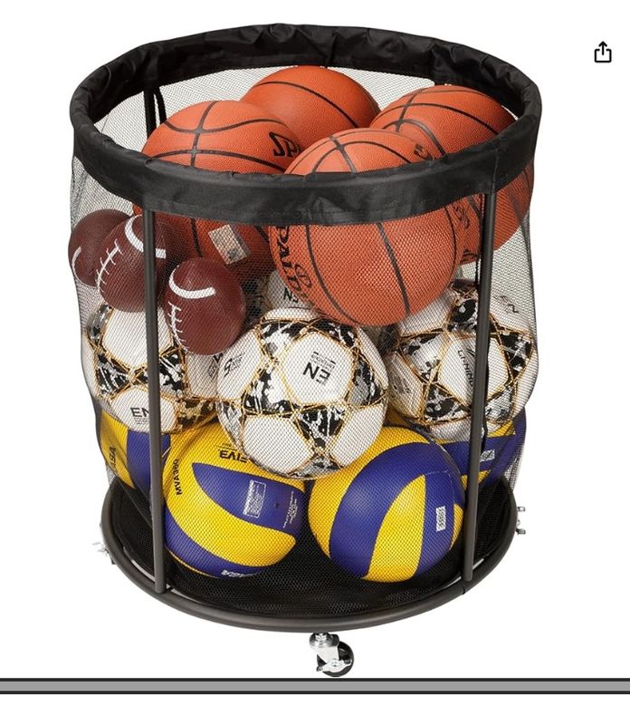 Kingarage Ball Storage Cart, Ball Storage Bin for Balls