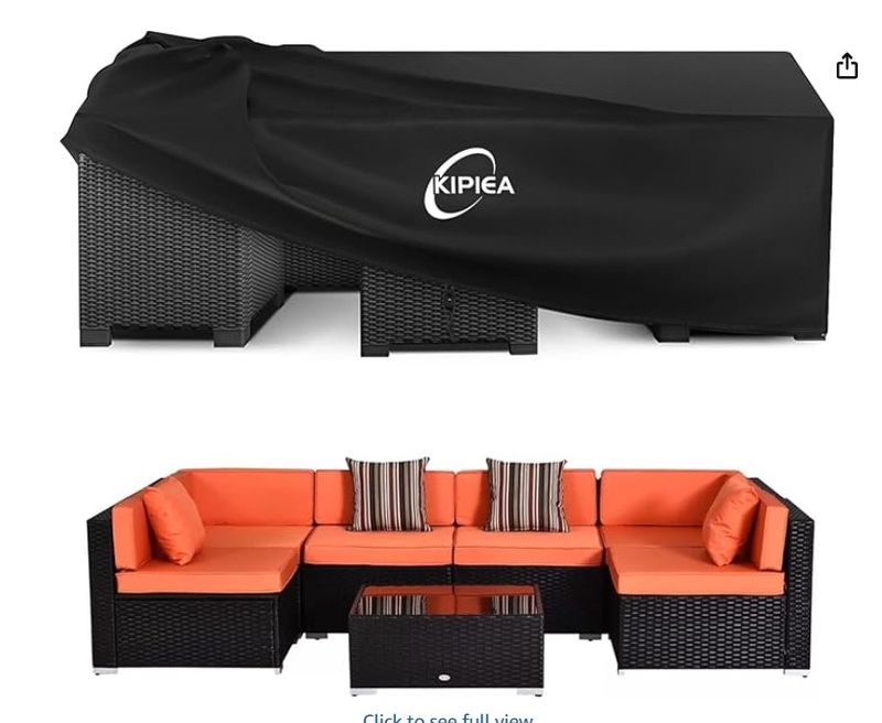 Kipiea 600D Patio Furniture Covers Waterproof Winter