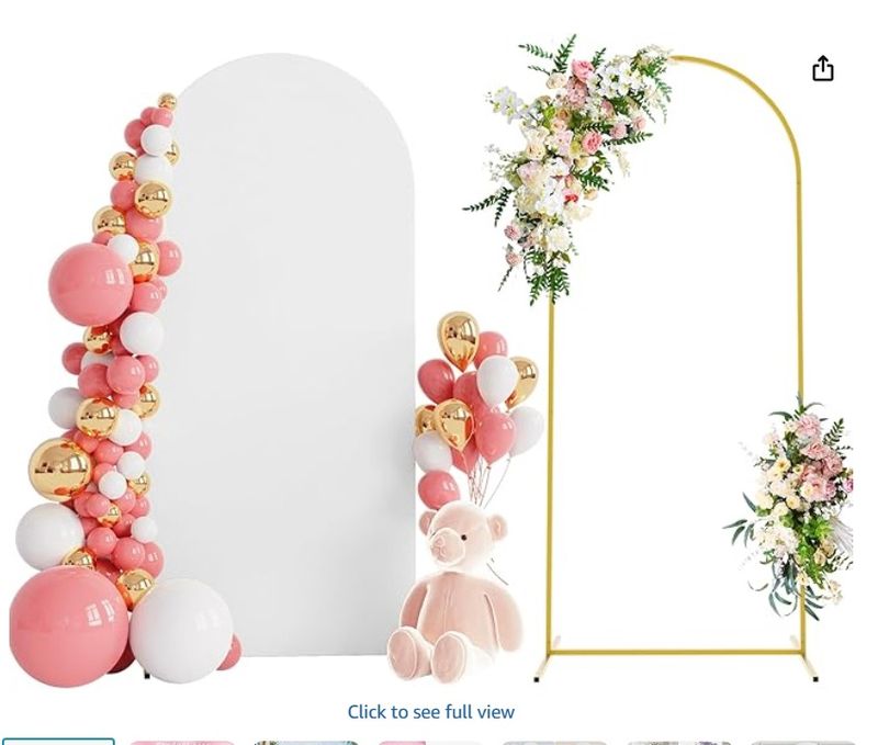 Wokceer 6 FT Wedding Arch Stand and Cover