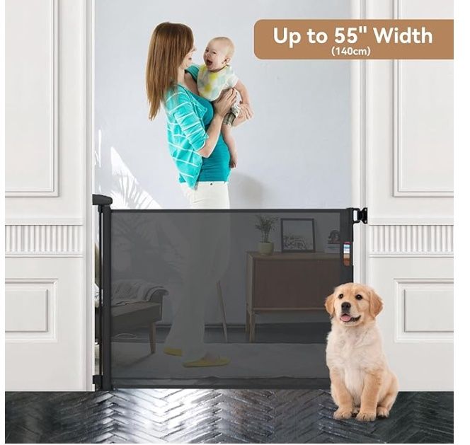 Kerilyn Retractable Baby Gate Indoor Outdoor Safety Gate