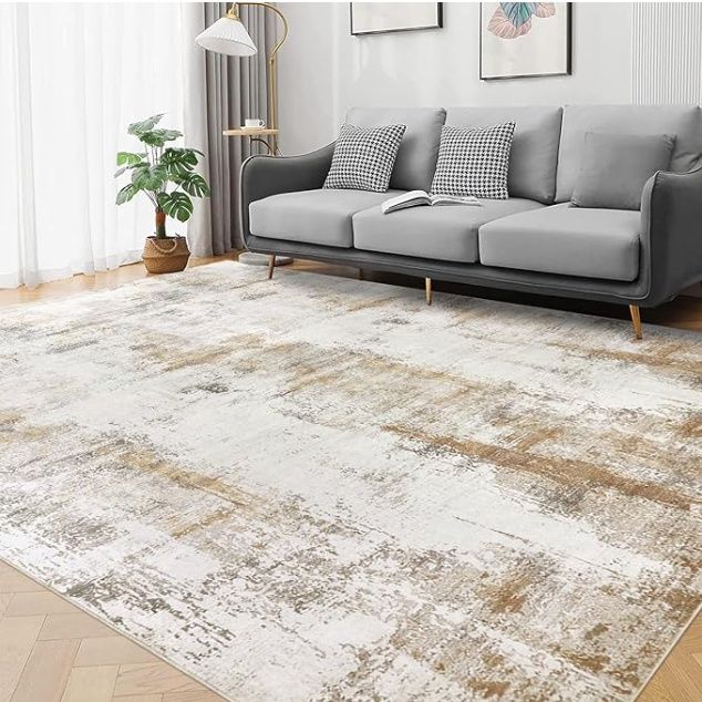 famibay 6x9 Area Rug Washable Rugs for Living Room Soft Wool Rugs