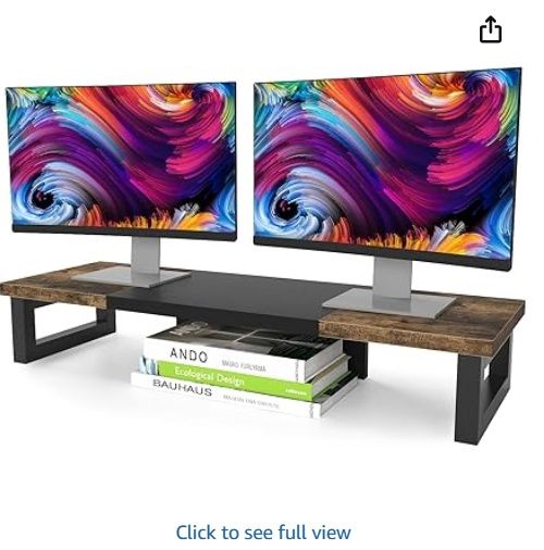 WESTREE Dual Monitor Riser Stand, Sturdy Computer Monitor Riser