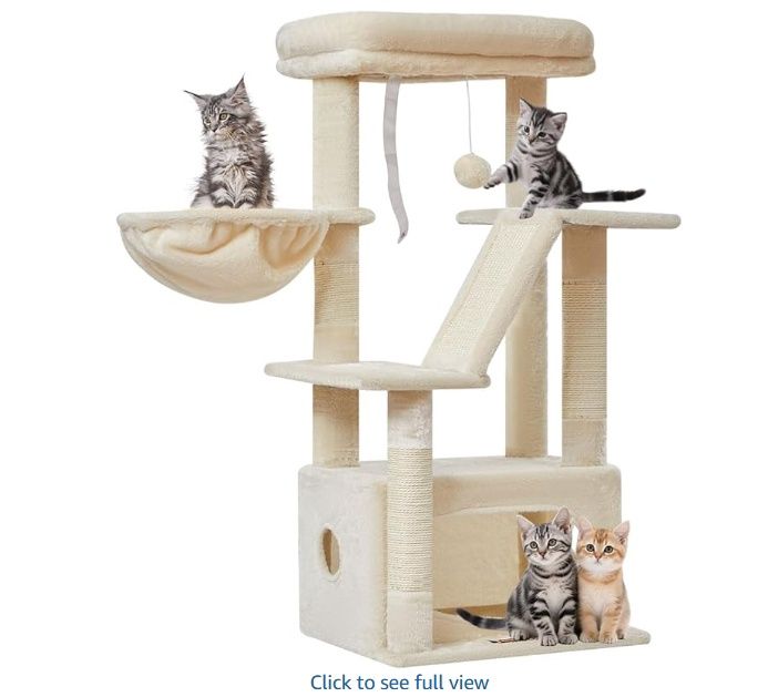 Taoqimiao Cat Tree, Cat Tower for Indoor Cats 38.5Inch=98cm, Suitable for Kittens
