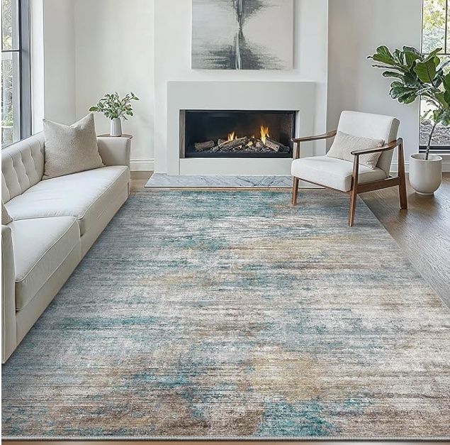 Bavni 5x7 Rug, Abstrcat Machine Washable Rug Non-Slip