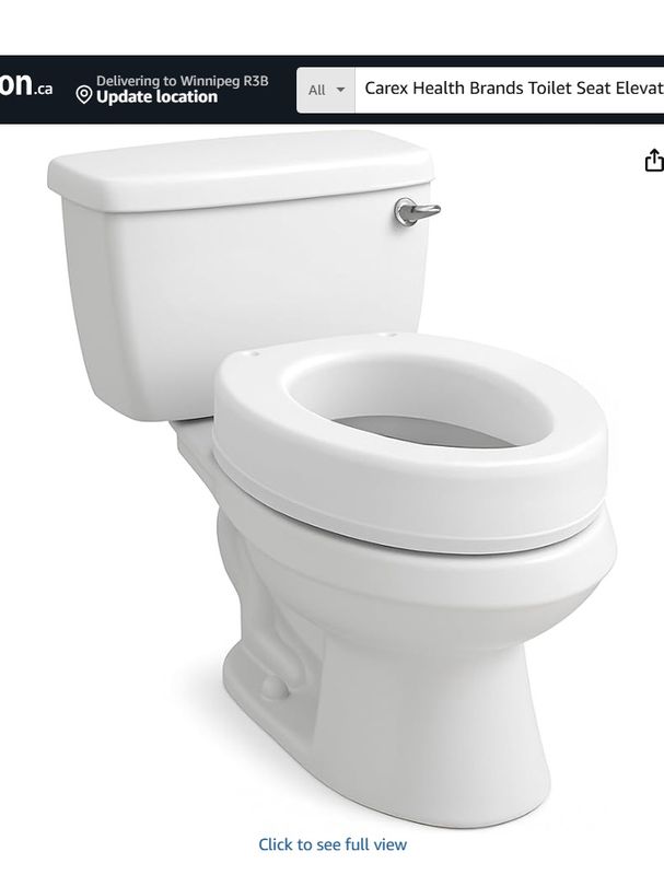 Carex Health Brands Toilet Seat Elevator Elongated Shape