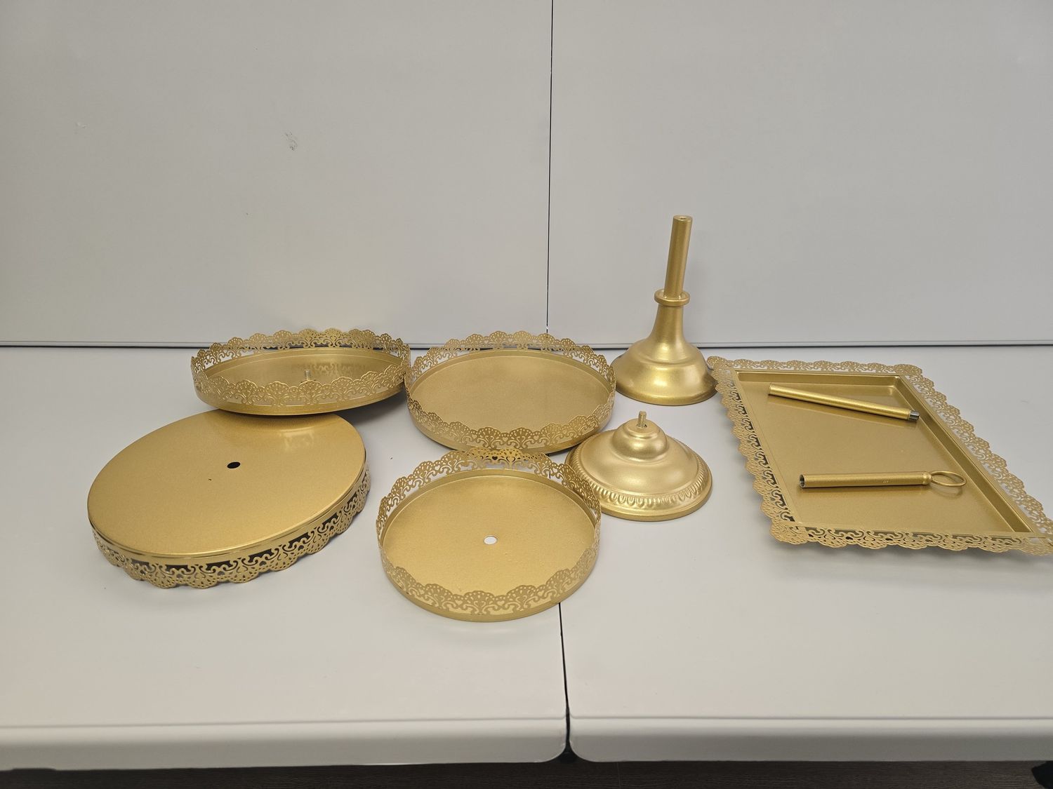 Cake stand set gold