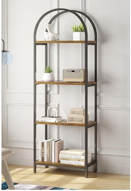 Kogven Bookshelf Arched Bookcase
