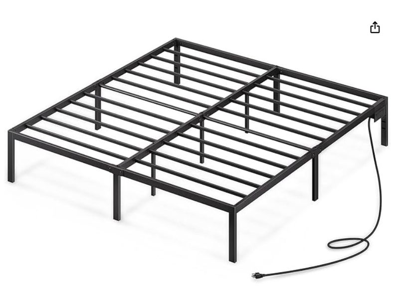 Rolanstar Bed Frame Full Size with USB Charging Station