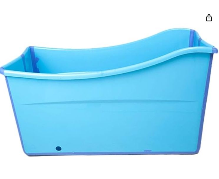 W WEYLAN TEC Large Foldable Bath Tub Bathtub for Baby Toddler Children