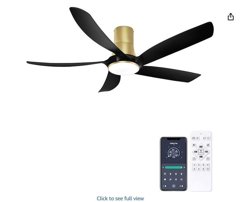 Ohniyou 58 Inch Ceiling Fan with Lights