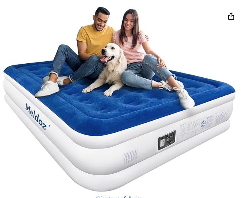 Meldoz Queen Air Mattress with Built-in Pump