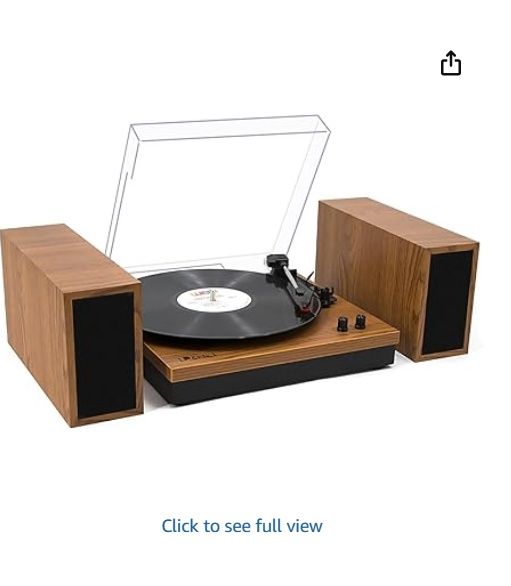 LP&amp;No.1 Vinyl Record Players, Hi-Fi System wirelessTurntable Playerswith Stereo Bookshelf Speakers