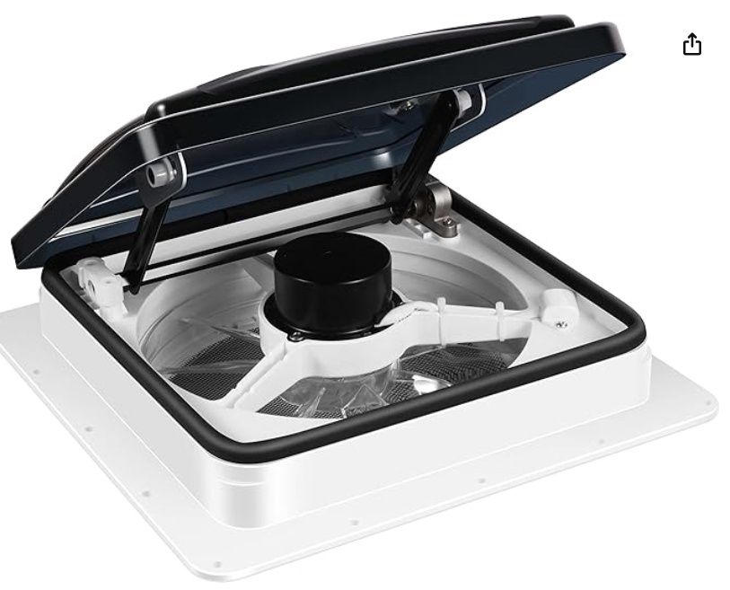 Starvent 11&quot; RV Roof Vent Fan 6-Speed-Reversible