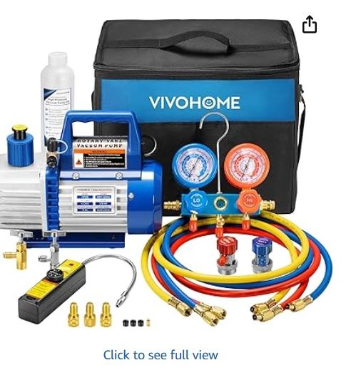 VIVOHOME 110V 1/3 HP 4CFM Single Stage Air Vacuum Pump