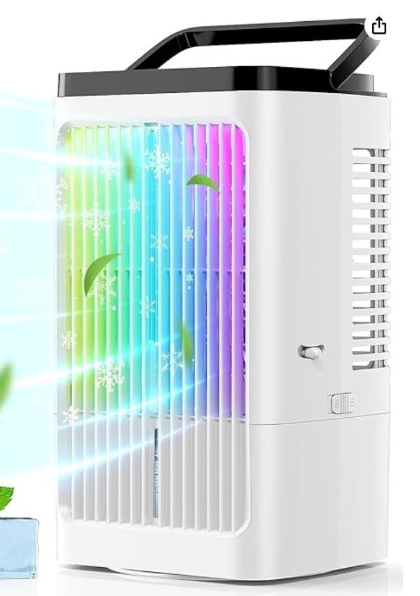 Husuime Portable Air Conditioner with 4 Speeds and 2 Spray Modes