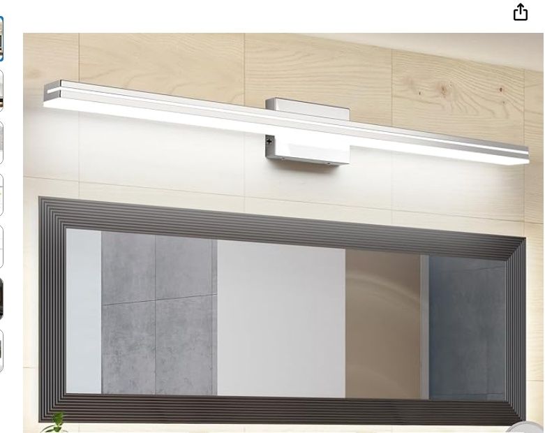 SineRise LED Modern Bathroom Vanity Light Bar (48-Inch, 3000K/4000K/6000K)