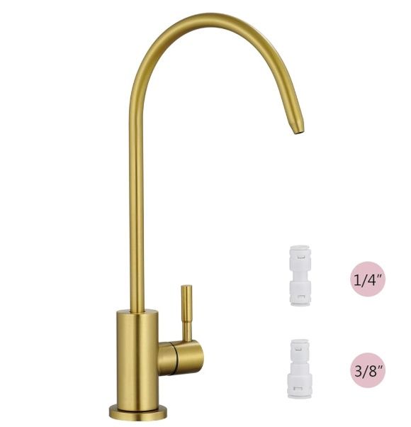 Tohlar Drinking Water Faucet for Kitchen Sink, Gold