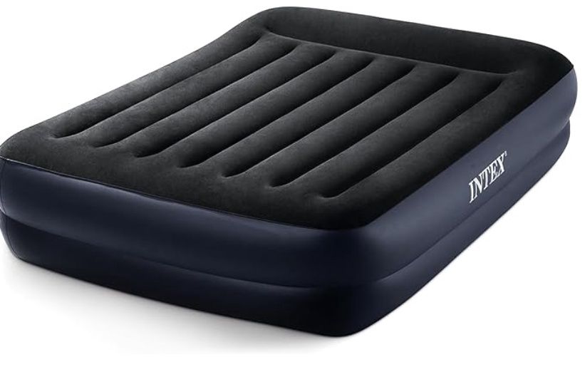 INTEX 64123ED Dura-Beam Plus Pillow Rest Air Mattress: Fiber-Tech – Queen