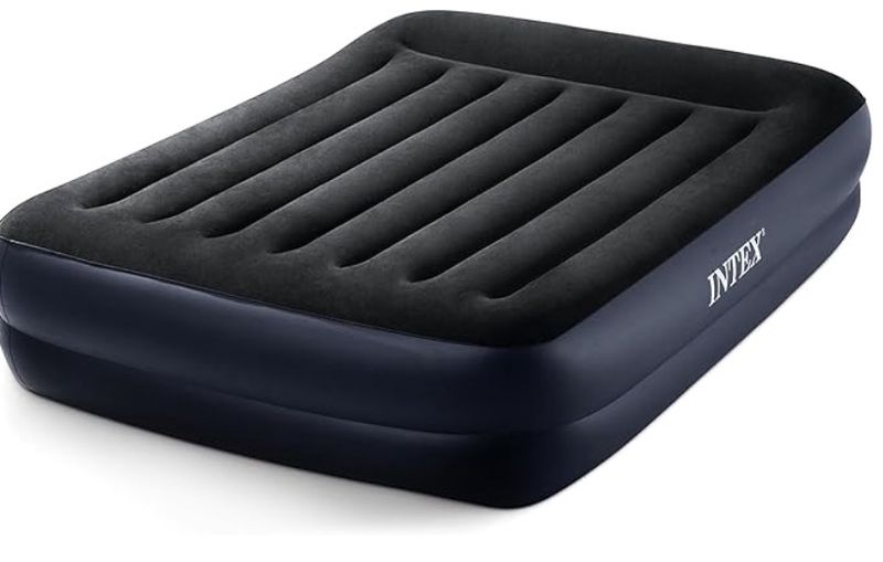 INTEX 64123ED Dura-Beam Plus Pillow Rest Air Mattress: Fiber-Tech – Queen